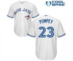 Toronto Blue Jays #23 Dalton Pompey Replica White Home Baseball Jersey