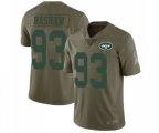 New York Jets #93 Tarell Basham Limited Olive 2017 Salute to Service Football Jersey