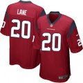 Houston Texans #20 Jeremy Lane Game Red Alternate NFL Jersey