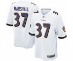Baltimore Ravens #37 Iman Marshall Game White Football Jersey