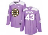Adidas Boston Bruins #43 Danton Heinen Purple Authentic Fights Cancer Stitched NHL Jersey