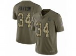 Chicago Bears #34 Walter Payton Limited Olive Camo Salute to Service NFL Jersey