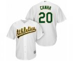 Oakland Athletics Mark Canha Replica White Home Cool Base Baseball Player Jersey