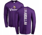 Minnesota Vikings #31 Ameer Abdullah Purple Backer Long Sleeve T-Shirt