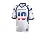 2016 US Flag Fashion Nevada Wolf Pack Colin Kaepernick #10 WAC Patch College Football Jerseys - White