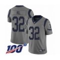 Los Angeles Rams #32 Troy Hill Limited Gray Inverted Legend 100th Season Football Jersey