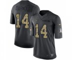 New York Jets #14 Sam Darnold Limited Black 2016 Salute to Service Football Jersey