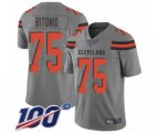 Cleveland Browns #75 Joel Bitonio Limited Gray Inverted Legend 100th Season Football Jersey