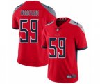 Tennessee Titans #59 Wesley Woodyard Limited Red Inverted Legend Football Jersey