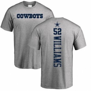 Dallas Cowboys #52 Connor Williams Ash Backer T-Shirt