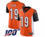 Cincinnati Bengals #19 Auden Tate Orange Alternate Vapor Untouchable Limited Player 100th Season Football Jersey