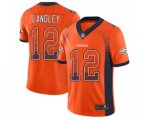 Denver Broncos #12 Brendan Langley Limited Orange Rush Drift Fashion Football Jersey