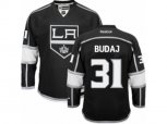 Los Angeles Kings #31 Peter Budaj Authentic Black Home NHL Jersey