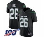 New York Jets #26 Le'Veon Bell Black Alternate Vapor Untouchable Limited Player 100th Season NFL Jersey