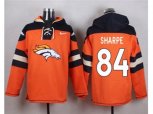 Denver Broncos #84 Shannon Sharpe Orange Player Pullover Hoodie