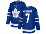 Toronto Maple Leafs #7 Lanny McDonald Blue Home Authentic Stitched NHL Jersey