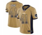 Los Angeles Rams #41 Kenny Young Limited Gold Rush Drift Fashion Football Jersey