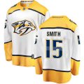 Nashville Predators #15 Craig Smith Fanatics Branded White Away Breakaway NHL Jersey
