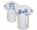 New York Mets Daniel Zamora Authentic White 2016 Father's Day Fashion Flex Base Baseball Player Jersey