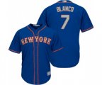 New York Mets #7 Gregor Blanco Replica Royal Blue Alternate Road Cool Base Baseball Jersey
