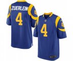 Los Angeles Rams #4 Greg Zuerlein Game Royal Blue Alternate Football Jersey