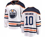Edmonton Oilers #10 Esa Tikkanen Fanatics Branded White Away Breakaway NHL Jersey