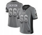 Oakland Raiders #66 Gabe Jackson Limited Gray Rush Drift Fashion Football Jersey