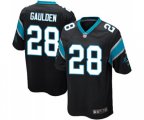 Carolina Panthers #28 Rashaan Gaulden Game Black Team Color Football Jersey