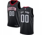 Houston Rockets Customized Authentic Black Alternate Basketball Jersey Statement Edition