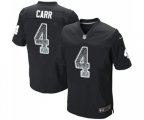 Oakland Raiders #4 Derek Carr Elite Black Home Drift Fashion Football Jersey