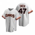 Nike San Francisco Giants #47 Johnny Cueto White Cooperstown Collection Home Stitched Baseball Jersey