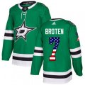 Dallas Stars #7 Neal Broten Authentic Green USA Flag Fashion NHL Jersey