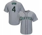 Seattle Mariners #4 Denard Span Replica Grey Road Cool Base Baseball Jersey