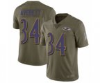 Baltimore Ravens #34 Anthony Averett Limited Olive 2017 Salute to Service Football Jersey