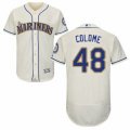 Seattle Mariners #48 Alex Colome Cream Alternate Flex Base Authentic Collection MLB Jersey