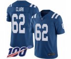 Indianapolis Colts #62 Le'Raven Clark Royal Blue Team Color Vapor Untouchable Limited Player 100th Season Football Jersey