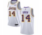 Los Angeles Lakers #14 Danny Green Authentic White Basketball Jersey - Association Edition
