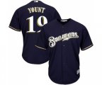Milwaukee Brewers #19 Robin Yount Replica Navy Blue Alternate Cool Base Baseball Jersey