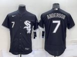 Chicago White Sox #7 Tim Anderson Number Black Stitched MLB Flex Base Nike Jersey