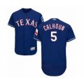 Texas Rangers #5 Willie Calhoun Royal Blue Alternate Flex Base Authentic Collection Baseball Player Jersey
