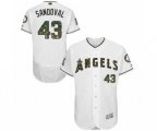 Los Angeles Angels of Anaheim Patrick Sandoval Authentic White 2016 Memorial Day Fashion Flex Base Baseball Player Jersey
