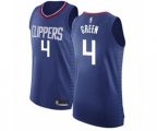 Los Angeles Clippers #4 JaMychal Green Authentic Blue Basketball Jersey - Icon Edition