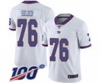 New York Giants #76 Nate Solder Limited White Rush Vapor Untouchable 100th Season Football Jersey
