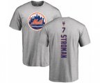 New York Mets #7 Marcus Stroman Ash Backer T-Shirt