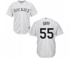 Colorado Rockies #55 Jon Gray Replica White Home Cool Base Baseball Jersey