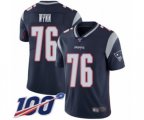 New England Patriots #76 Isaiah Wynn Navy Blue Team Color Vapor Untouchable Limited Player 100th Season Football Jersey