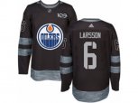Edmonton Oilers #6 Adam Larsson Authentic Black 1917-2017 100th Anniversary NHL Jersey