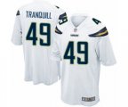 Los Angeles Chargers #49 Drue Tranquill Game White Football Jersey