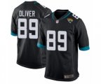 Jacksonville Jaguars #89 Josh Oliver Game Black Team Color Football Jersey