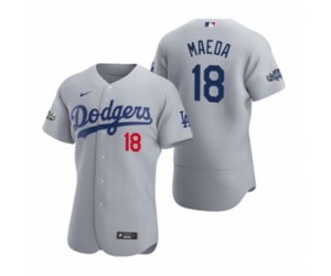 Los Angeles Dodgers Kenta Maeda 2020 Alternate Patch Gray Authentic Jersey